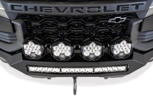 Chevrolet Colorado ZR2 Bumper - Front - Addictive Desert Designs - Stealth Fighter - Hammer Black with Satin Black panels - `21-`27 Chevrolet Colorado ZR2 Bumper - Front - Addictive Desert Designs - Stealth Fighter - Hammer Black with Satin Black panels - `21-`27